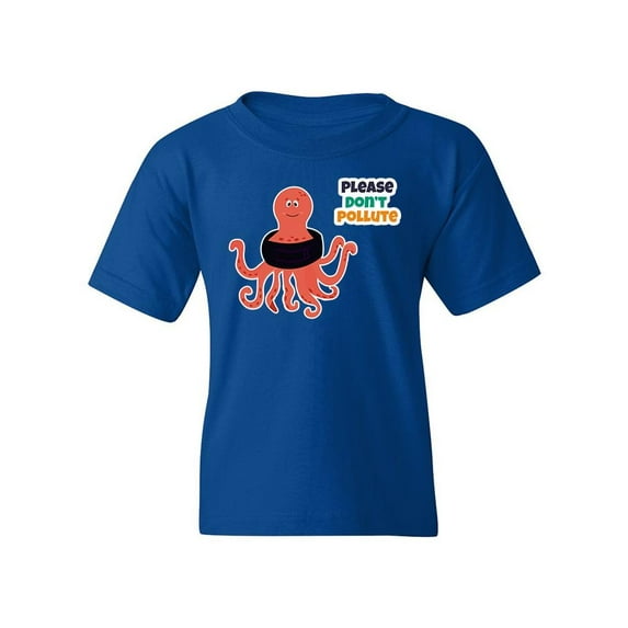 Stop Pollution Octopus T-Shirt Juniors -Image by Shutterstock, x-Small