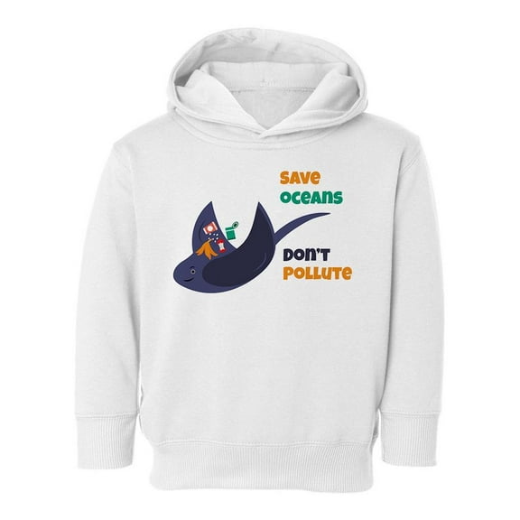 Stop Pollution, Ray Fish Hoodie Toddler -Image by Shutterstock,  5 Toddler