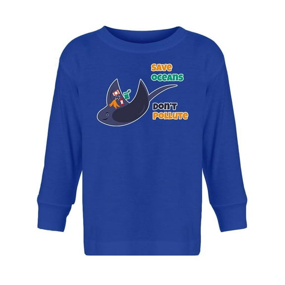 Stop Pollution, Ray Fish Long Sleeve Toddler -Image by Shutterstock,  5 Toddler