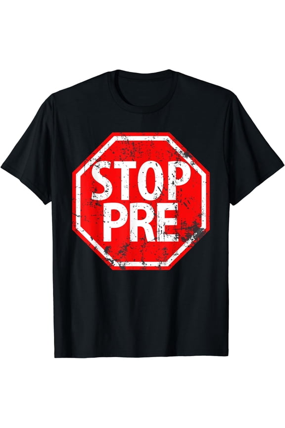 Stop Pre Shirt Marathon Running Legend Runner Vintage Men T-Shirt