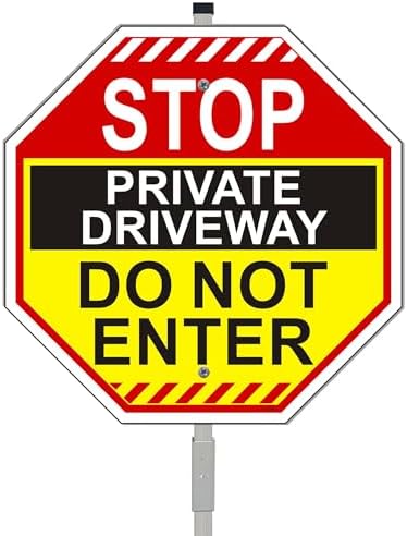 Stop Private Driveway Do Not Enter Sign No Trespassing 12" x 12" With ...