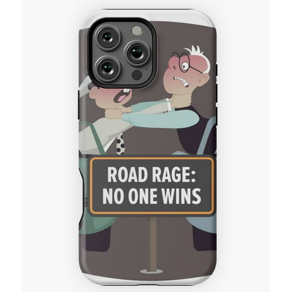 Stop Road Rage Funny Sign Graphic M0144 Phone Case for iPhone 17 16 15 14 13 12 11 Pro Max