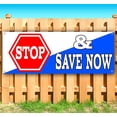 thumbnail image 1 of Stop & Save Now 13 oz Vinyl Banner With Metal Grommets, 1 of 4