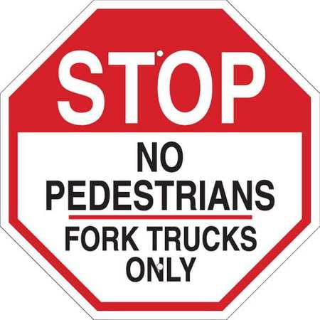 Stop Sign,24 x 24In,Black and Red/Wht BRADY 124520