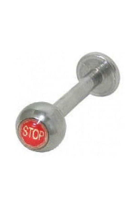 Stop Sign Labret Monroe 14G Lip Jewelry Surgical Steel