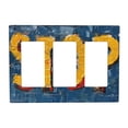 thumbnail image 1 of Stop Sign Switch Cover Decorative Wall Plate 3-Gang Standard Size, 1 of 5