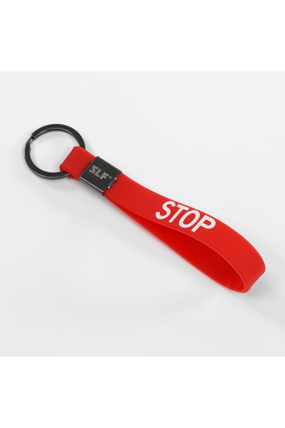 Stop Silicone Keychain