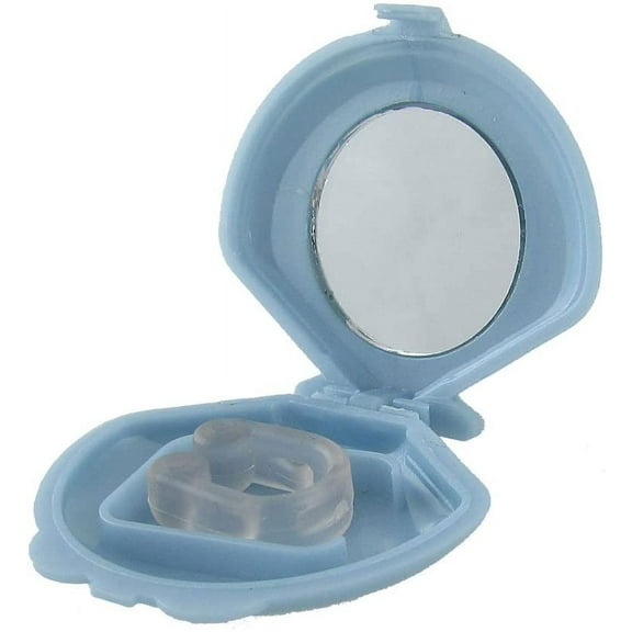 Stop Snoring Device Anti Snore Night Sleep Aid w Blue Shell Shaped Case