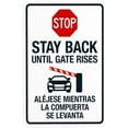 thumbnail image 1 of Stop Stay Back Until Gate Rises Warning,Gate Security Metal Signs for Busines Home Outdoor Indoor Road Yard Garage Street Wall Caution Decor 8 x 12 Inch, 1 of 4