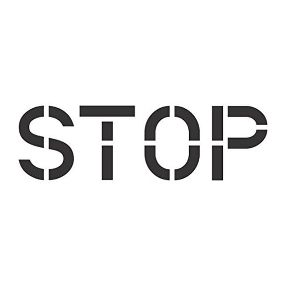 Stop Stencil | 24 inch Letters | 60 mil Standard Grade | for Road Marking and Parking Lots$$Art & Craft
