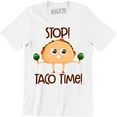 thumbnail image 1 of Stop Taco Time - Funny Cinco Mexican Taco Lover Men's T-Shirt, 1 of 4