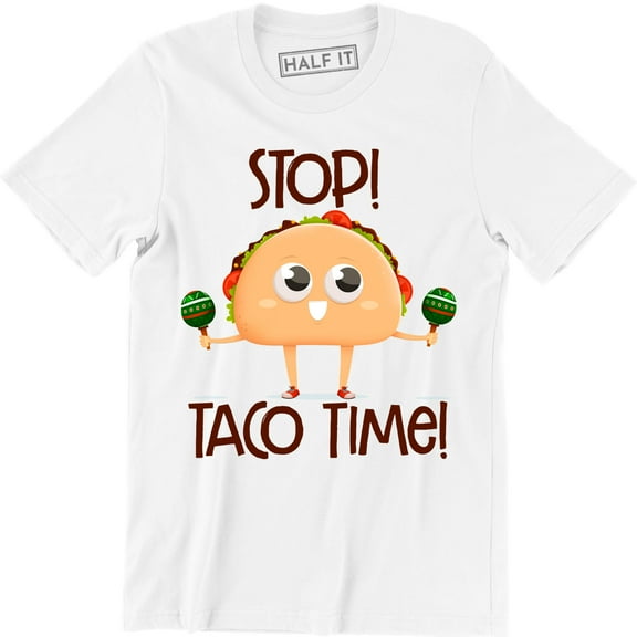 Stop Taco Time - Funny Cinco Mexican Taco Lover Men's T-Shirt