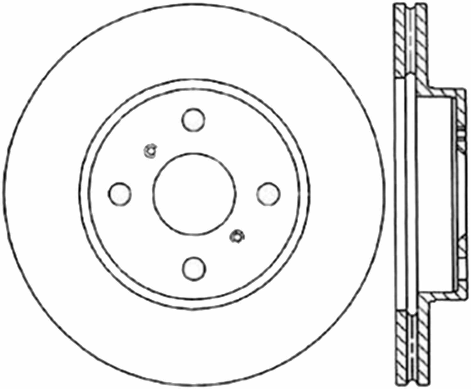 Stop Tech 128.44092R Sportstop Drilled Brake Rotor Fits select: 1993-2002 TOYOTA COROLLA, 1998-2002 CHEVROLET GEO PRIZM
