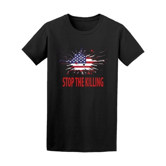 Stop The Killing American Flag Tee Men's -Image by Shutterstock