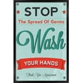 thumbnail image 1 of Stop The Spread of Germs - Wash Your Hands Wall Poster, 14.725" x 22.375", Framed, 1 of 3