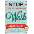 thumbnail image 1 of Stop The Spread of Germs - Wash Your Hands Wall Poster with Push Pins, 22.375" x 34", 1 of 6