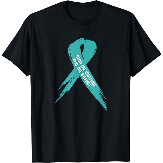Stop The Violence End The Silence- Sexual Assault Awareness T-Shirt