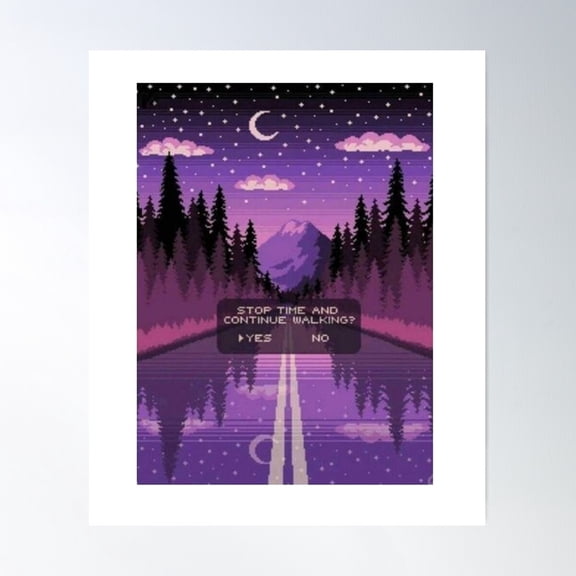 Stop Time Poster Wall Art, Modern Wall Decor For Living Room Bedroom, 8x12 UNFRAMED