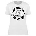 thumbnail image 1 of Stop Using Plastic Icons T-Shirt Women -Image by Shutterstock, Female Small, 1 of 2