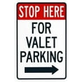 thumbnail image 1 of Stop Here For Valet Parking With Left Arrow Warning,Valet Parking Security Metal Signs for Busines Home Outdoor Indoor Garage Street Wall Caution Decor 8 x 12 Inch, 1 of 4