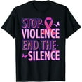 thumbnail image 1 of Stop Violence End the Silence Domestic Violence Awareness T-Shirt, 1 of 4