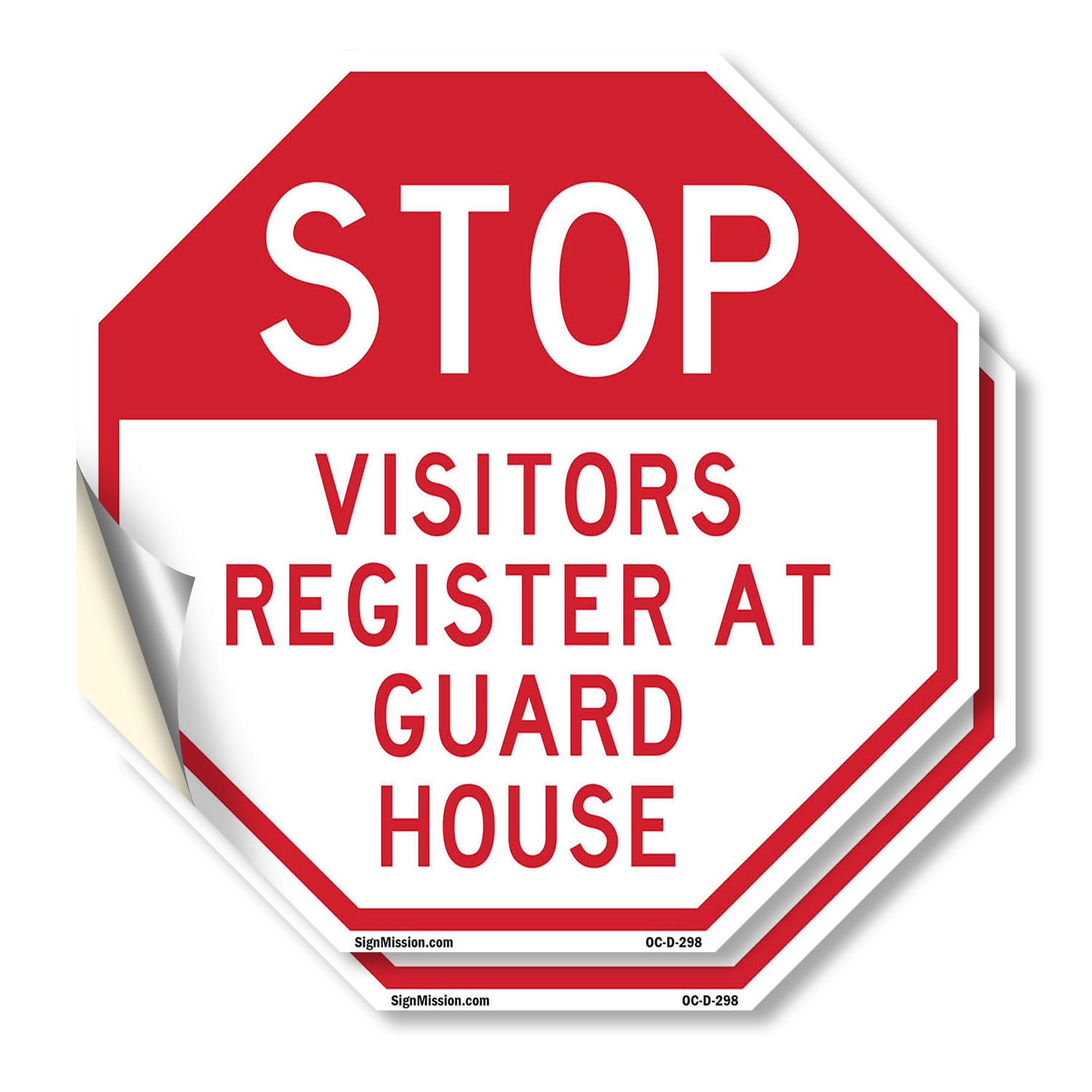 Stop Visitors Register at Guard House (2 Pack) 10 inch X 10 inch ...
