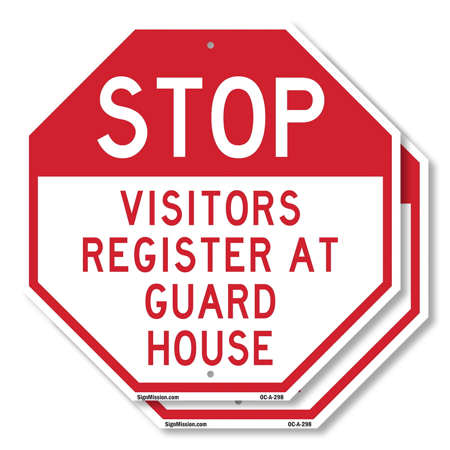 Stop Visitors Register at Guard House (2 Pack) 18 inch X 18 inch ...