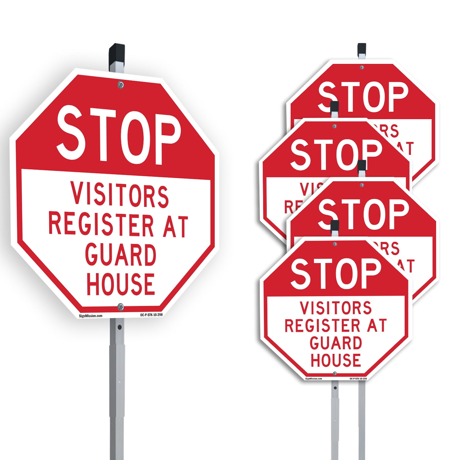 Stop Visitors Register at Guard House (5 Pack) 10 inch X 10 inch ...