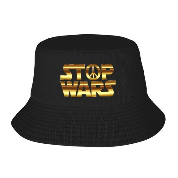 Stop Wars Peace Bucket Hat For Womens And Mens Outdoor Beach Fisherman Hat Sun Hat