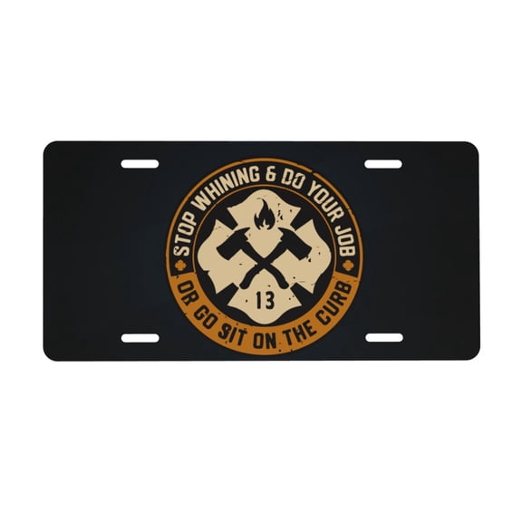 Stop Whining Orange And Tan License Plate 6x12 Inch Thickening Aluminum Metal Decorative License Plates, Universal Fit For Trucks, Suvs, Vehicles