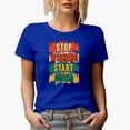 thumbnail image 1 of Stop Wishing Start Doing, Motivation or Inspiration, Royal Blue T-Shirt, 2XL, 1 of 5