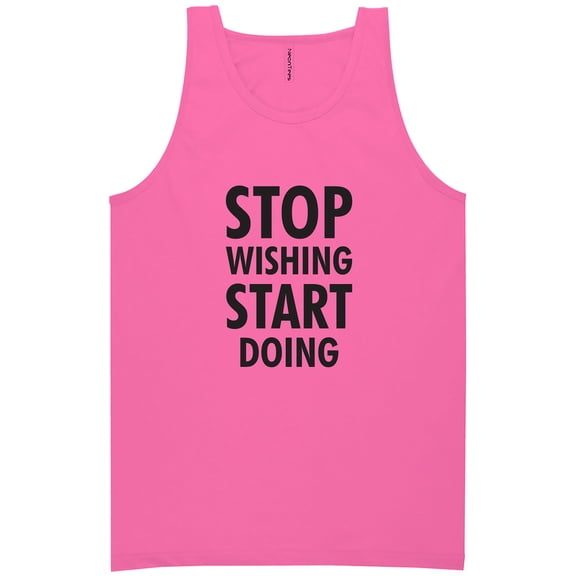 Stop Wishing Start Doing Neon Tank Top