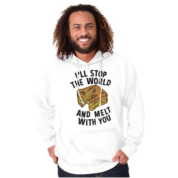 Stop World Melt You Grilled Cheese Hoodie Sweatshirt Women Men Brisco Brands M