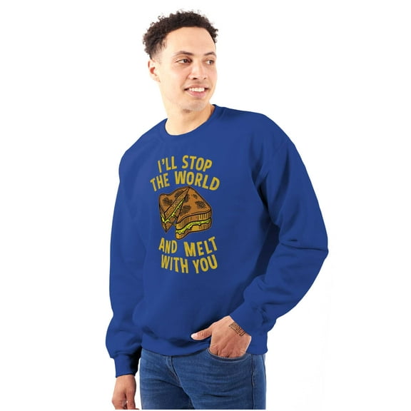 Stop World Melt You Grilled Cheese Unisex Plus Size Sweatshirt Brisco Brands 2X