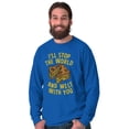 thumbnail image 1 of Stop World Melt You Grilled Cheese Plus Size Long Sleeve Graphic Tee Shirt Brisco Brands 2X, 1 of 5