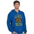 thumbnail image 1 of Stop World Melt You Grilled Cheese Unisex Fleece Graphic Zip Up Hoodie Brisco Brands 2X, 1 of 6