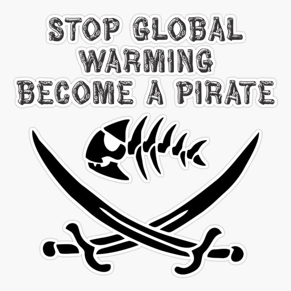 Stop global warning become pirate Sticker