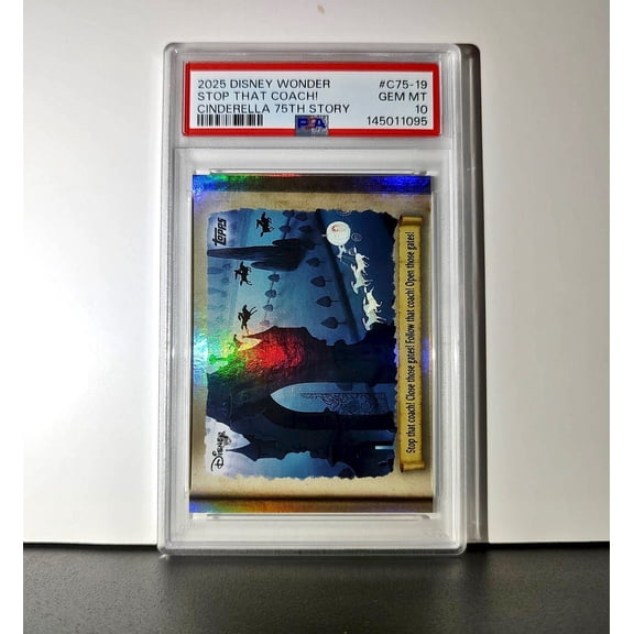Stop that coach! Close gates! 2025 Topps Disney #C75-19 PSA 10