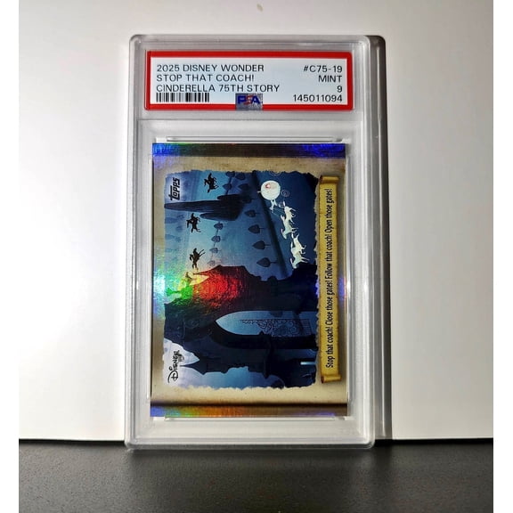 Stop that coach! Close gates! 2025 Topps Disney #C75-19 PSA 9