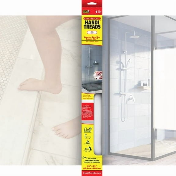 Stop the Slip bath safety mat, 24x24 Clear Vinyl Adhesive mat