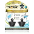 thumbnail image 1 of StopShroom Tub Plug Universal Bathtub and Bathroom Sink Drain Stopper, 2 Pack, Black, 1 of 8