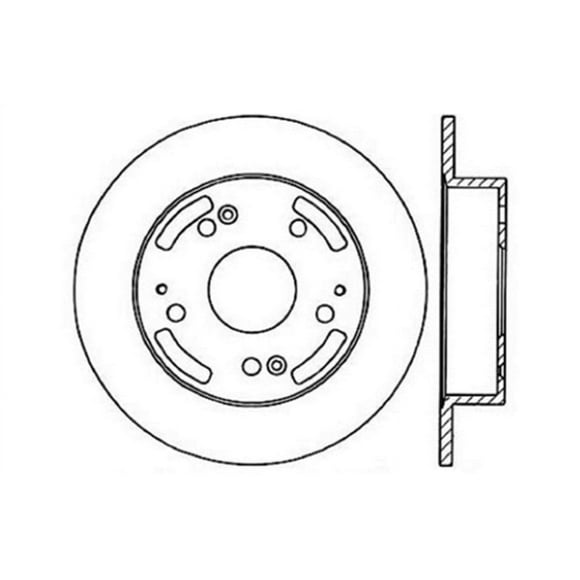 StopTech 02-06 Acura RSX Incl. Type S / 97-01 Integra Type R Slotted & Drilled Right Rear Rotor Fits select: 1998-2002 HONDA ACCORD, 2004-2005 HONDA CIVIC SI