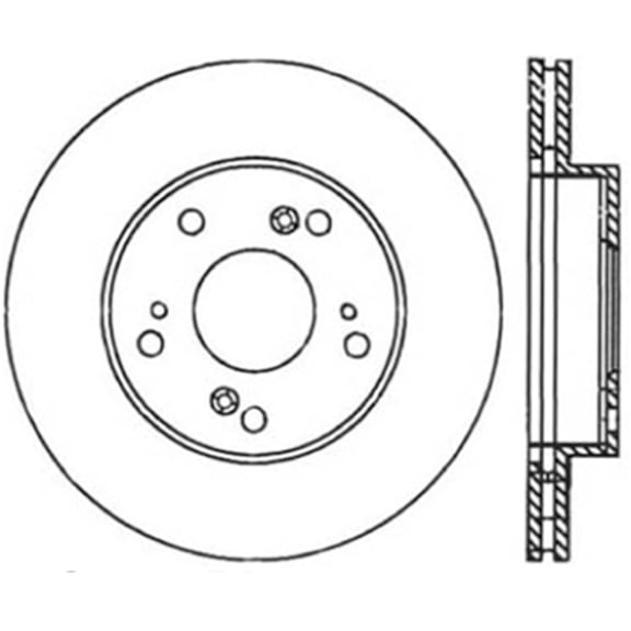 StopTech 02-06 Acura RSX Slotted & Drilled Right Front Rotor Fits select: 2006-2009 HONDA CIVIC LX, 2010-2011 HONDA CIVIC VP
