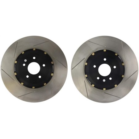 StopTech 09-11 Nissan GT-R Front Slotted Bare Iron 380x34mm Aero-Rotor Kit Pair