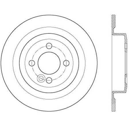 StopTech 09-16 MINI Cooper Cyro Slotted Sport Brake Rotor - Rear Right - 126.34113CSR Fits select: 2013 MINI COOPER ROADSTER