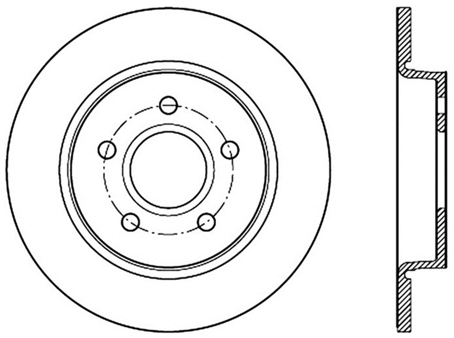 StopTech 12-15 Ford Focus w/ Rear Disc Brakes Rear Left Slotted & Drilled Rotor Fits select: 2016-2018 FORD FOCUS SE