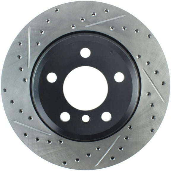 StopTech 12-16 BMW 335i Slotted & Drilled Rear Right Rotor Fits select: 2016 BMW 328, 2019 BMW 330I