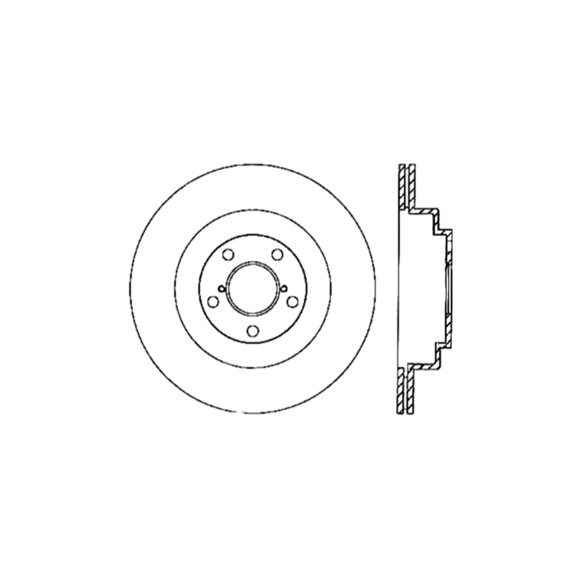 StopTech 126.47025SL StopTech Sport Rotors; Rear Left; 11.40 in. Dia.; 2.66 in. Height;