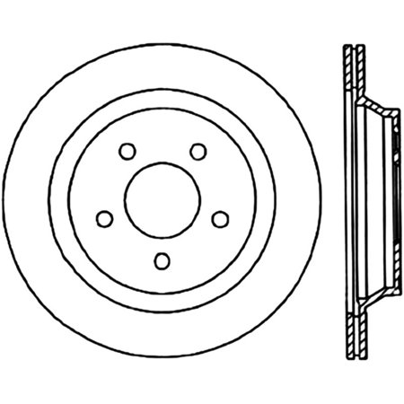 StopTech 126.61046CSR StopTech Sport Rotor Fits 94-04 Mustang Fits select: 2002 FORD MUSTANG GT, 2003 FORD MUSTANG COBRA SVT