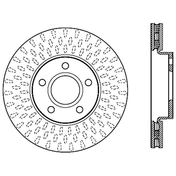 StopTech 126.61100SL Sport Slotted Disc Brake Rotor Fits 12-17 C-Max C30 Focus Fits select: 2012-2018 FORD FOCUS, 2013-2014 FORD C-MAX PREMIUM